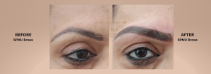Indian woman got fuller eyebrows with semi-permanent makeup